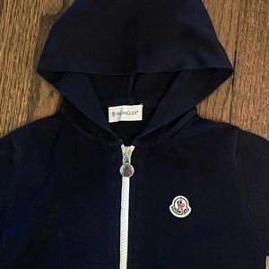 Kid’s Moncler Knit Hoodie Zip Up Sweater